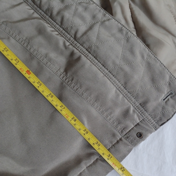 VTG Luba Paris Women's Metallic Khaki Spring Fall Coat Jacket Lagenlook - Picture 6 of 11